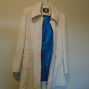 PROJEK RAW 50% WOOL LADIES COAT WITH BLUE LINER SIZE XL - BEAUTIFUL